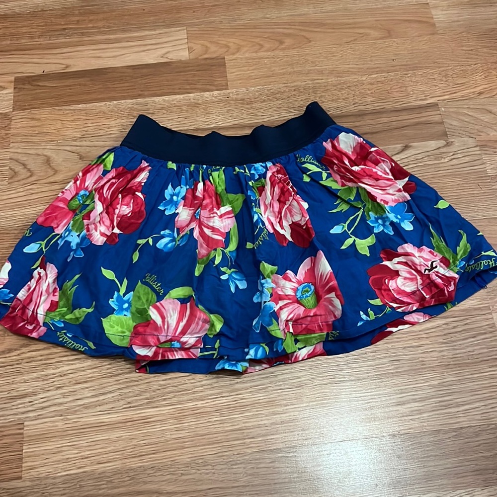 Hollister Lined Floral Cotton Skirt Sz S